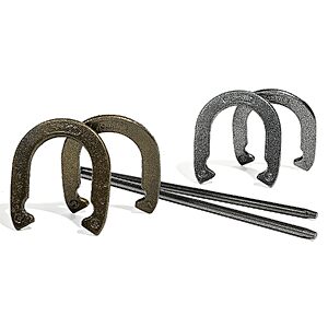[Prime] Franklin Sports Starter Cast Iron Horseshoes Set w/ 4 Horseshoes & 2 Steel Stakes $27.93 + Free Shipping