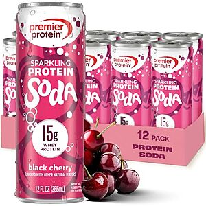 [Prime, SnS, AC] $11.24 | 12-Pack 12-Oz Premier Protein Sparkling Protein Soda at Amazon
