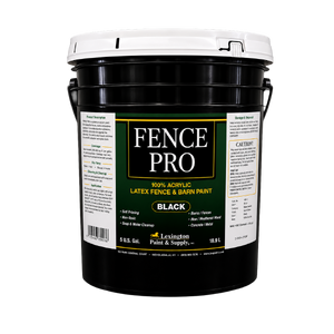 $43.98, 5 gallon, Lexington Paint & Supply Barn and Fence Semi-gloss Black Latex Exterior Paint + Primer, Lowe's