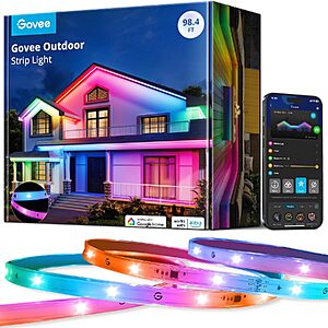 [Prime] Govee 98.4' RGBIC IP65 Outdoor LED Strip Lights w/ App & Alexa Control $99.99 + Free Shipping