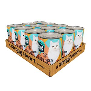 Prime, $9.23, 13.2oz, 12pk, A Strong Heart Adult Cat Pate cat food