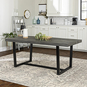 Amarapal Pine Rectangular Solid Wood Top Dining Table (Gray) $210.74 + Free Shipping