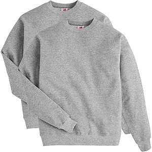 Prime Members: 2-Pack Hanes Men's EcoSmart Fleece Sweatshirt $13.99