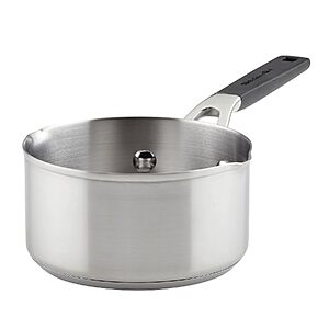 Prime Members: 1-Quart KitchenAid Stainless Steel Induction Saucepan w/ Pour Spouts $15.19 + Free Shipping
