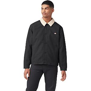 [Prime] Dickies Men’s High Pile Fleece Lined Duck Canvas Jacket (Stonewashed Black, Stonewashed Brown Duck) from $25.00 + Free Shipping
