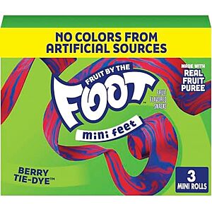 3-Count Fruit by the Foot Berry Tie-Dye Mini Snacks $0.80 w/ S&S + Free Shipping w/ Prime or on orders over $35