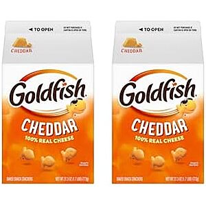 2-Pack 27.3-Oz Goldfish Cheddar Cheese Crackers $12.20 w/ S&S + Free Shipping w/ Prime or on orders over $35