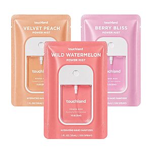 [Prime] 3-Pack 1-Oz Touchland Hydrating Hand Sanitizer Spray Set (Various) $17.85 w/ S&S + Free Shipping