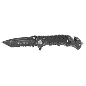 [Prime] $15.62: Smith & Wesson Border Guard Knife, 8.3", 3.5" Serrated Tanto Blade, Aluminum Handle at Amazon