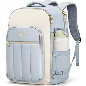 [Prime] $9.99: Taygeer Quilted Travel Backpack, 40L Carry-On(Blue),Fits 17.3 Inch Laptop at Amazon