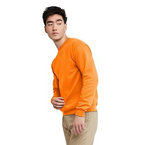 $6.41 Hanes Men's EcoSmart Fleece Crewneck Sweatshirt (Safety Orange)