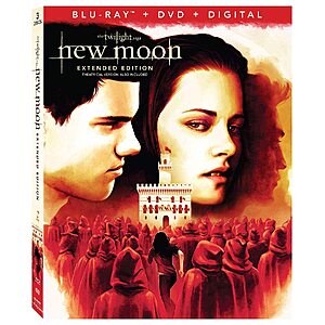 THE TWILIGHT SAGA: NEW MOON 3-Disc Combo Pack+Extended Edition Blu Ray $8.99 Amazon.com