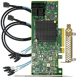 SAS HBA Card Compatible with LSI 9300-8i IT Mode 8-Port with SATA Cables - $71.84
