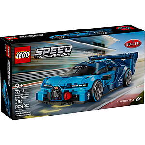$22.49 get $4.25 Walmart Cash LEGO Speed Champions Bugatti Vision Sports Car, Challenger and more sports car sets