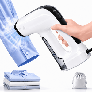 Hicloud Vacuum Steamer, Handheld Travel Garment Steamer for Clothes, 2500Pa Suction for Clothes Grips, Steaming & Ironing 2 In 1, 3 Modes - $25.99
