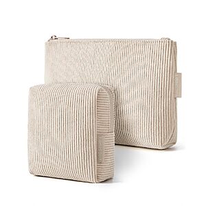 [Prime] BAGSMART 2-Pack Corduroy Makeup Bag Set (Large & Small) $9.49 + Free Shipping