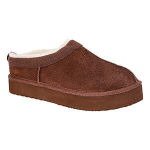 Joyspun Women's Ultra Short Faux Suede Platform Clog Slippers (3 Colors, Sizes 6-11) $12.99 + Free S&H w/ Walmart+ or on $35+