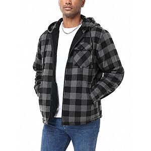 [Prime] ZITY Men's Plaid Flannel Hoodie Shirt Jacket (Various) $14.99 + Free Shipping