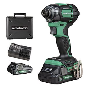 Metabo HPT 18V Cordless Triple Hammer BOLT Impact Driver Kit, WH18DC $133