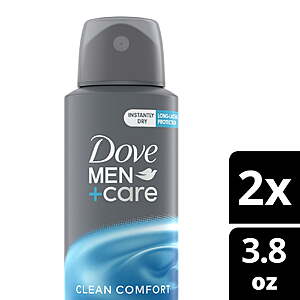 $15.97 get $8.50 Walmart Cash 2 Count Dove Men+Care Antiperspirant Deodorant Dry Spray For Men 72-hour Sweat And Odor Protection   ,3.8 oz