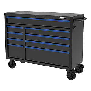 HART 52-Inch 9-Drawer Heavy-Duty Steel Tool Cabinet, Locking Rolling Garage Storage $297