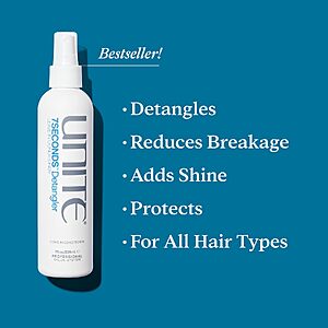 UNITE Hair 7SECONDS Detangler Leave-In Conditioner & Heat Protection Spray 8oz, $17.15 w/Amazon S&S