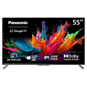55" Panasonic W85 QD-Mini LED 4K UHD Google TV w/ Dolby Vision & Atmos $399.99 + Free Shipping