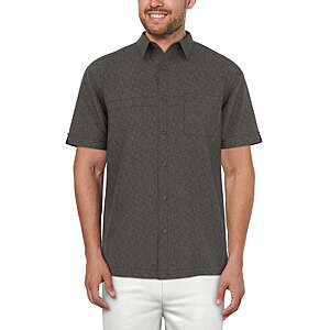 Cafe Luna Men’s and Big Men’s Chambray Crosshatch Print Short Sleeve Button Up Shirt (3 Colors, Sizes S-5XL) $6.00 + Free S&H w/ Walmart+ or on $35+