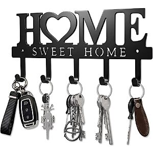 9.8" Conwithna Sweet Home Metal Key Holder Hooks Organizer $3.84 + Free Shipping w/ Prime or on $35+