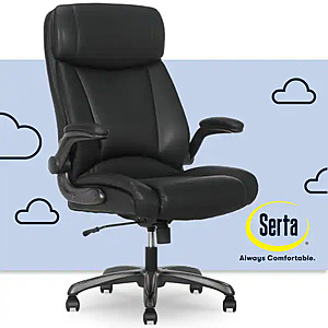 Serta - Big & Tall Office Chair with Lumbar Support High Back Ergonomic Office Chair with Flip-up Arms $199