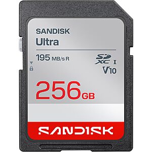 [Prime] SanDisk 256GB Ultra SDXC UHS-I Memory Card (195MB/s) $52 + Free Shipping