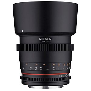 Rokinon 85mm T1.5 Cine DSX High-Speed Prime Lens: Canon EF $239; Canon RF $254 + Free Shipping