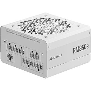 [Prime] Corsair RM850e (2025) 850W ATX 3.1 Fully Modular Power Supply (White) $94.99 + Free Shipping