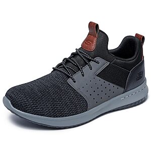 Skechers Men's Classic Fit Delson Camben Sneaker, Black/Grey, 10 US $26.95