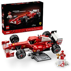 735-Piece LEGO Icons Ferrari F2004 & Michael Schumacher Building Set $73.81 + Free Shipping