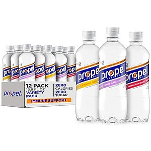 [SnS] $7.57 | 12-Pack 16.9-Oz Propel Immune Support Flavored Water (Variety Pack) at Amazon