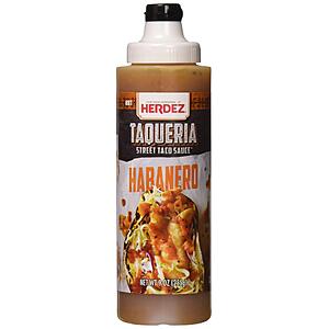 [8 Pack] Prime: HERDEZ TAQUERIA STREET SAUCE, Habanero, 9 oz Squeeze Bottles, Lowest Ever, Less w/SS $13.43