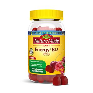 [S&S, AC] $3.65: Nature Made Vitamin B12 Gummies, 1000 mcg per Serving, 150 Count