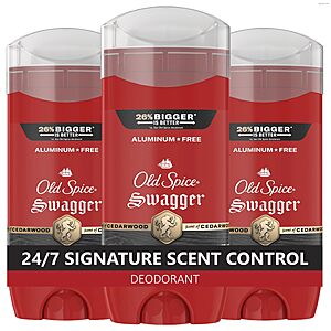 [S&S] $11.72: Old Spice Deodorant, Swagger, 3.8 oz, 3-Pack