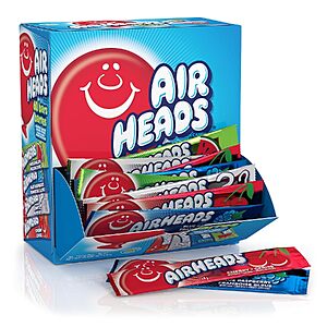 [Prime] 60-Count Airheads Full-Size Assorted Fruit Taffy Candy Bars Variety Pack $7.08 w/ S&S + Free Shipping