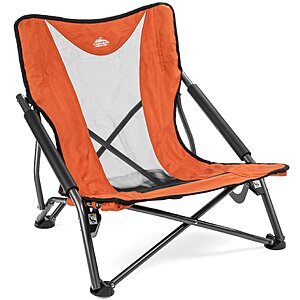 $35.70: Cascade Mountain Tech Low Profile Camping Chair, Orange