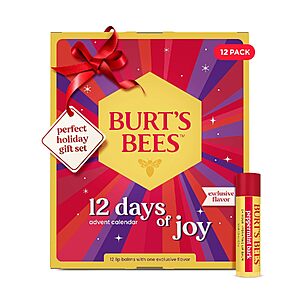 [Prime] 12-Count Burt's Bees Holiday Advent Calendar Lip Balm Gift Set $20.99 + Free Shipping