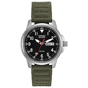 Citizen Men's Eco-Drive Chandler Green Strap Field Watch BM8180-03E $116