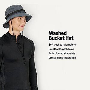 [Prime] Amazon Essentials Men's Wide Brim Sun Bucket Hat, Grey, Large-X-Large $8.55 AC FS @ Amazon $7.69