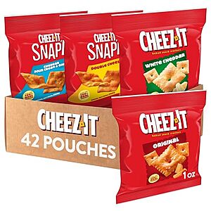 [Prime, SnS] $14.95 | 42-Pack 1-Oz Cheez-It Cheese Crackers (Variety) at Amazon