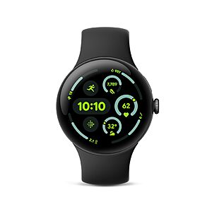 [Prime] Google Pixel Watch 3 (45mm) 2024 Model Matte Black Aluminum Case - Obsidian Band - LTE - $200 $199.99