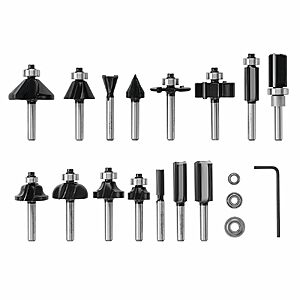[Prime] Bosch 15-Piece Carbide-Tipped Wood Router Bit Set (RBS015MBS) $73.99 + Free Shipping