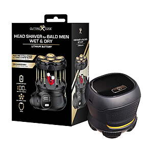 Rechargeable 6D Rotary Electric Head Shaver with Magnetic Titanium Coated Blades LCD Display & Travel Lock $24.99 + Free Shipping w/Walmart+ or $35+