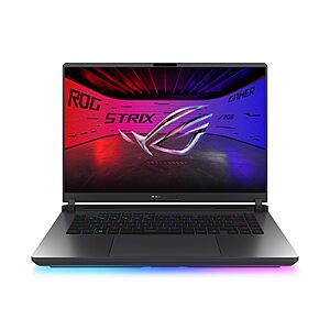ASUS ROG Strix G16 (2026) Gaming Laptop, 16” ROG Nebula HDR 2.5K 240Hz/3ms, Intel Ultra 9 290HX Plus, NVIDIA RTX 5080, 32GB DDR5, 1TB SSD, Wi-Fi 7, Win11 Home $3249.99