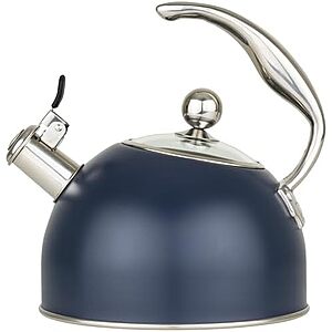 $79.99 | 2.6 qt. 10-cups Stainless Steel Whistling Kettle with 3-Ply Base at Amazon